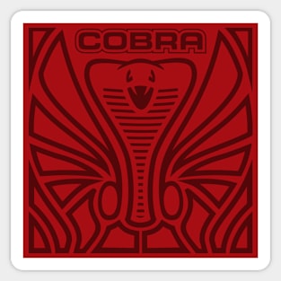 Cobra Hood Art (Ghost on Red) Sticker